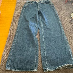 PacSun High Waisted, Wide Leg Jeans with Distressed Booty Size 6